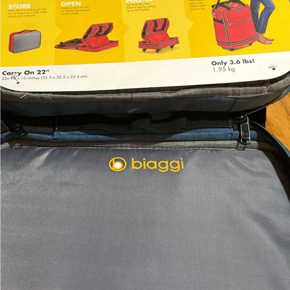 Blue and Gray Garment Bag for Storage and Organization - Picture 4 of 5